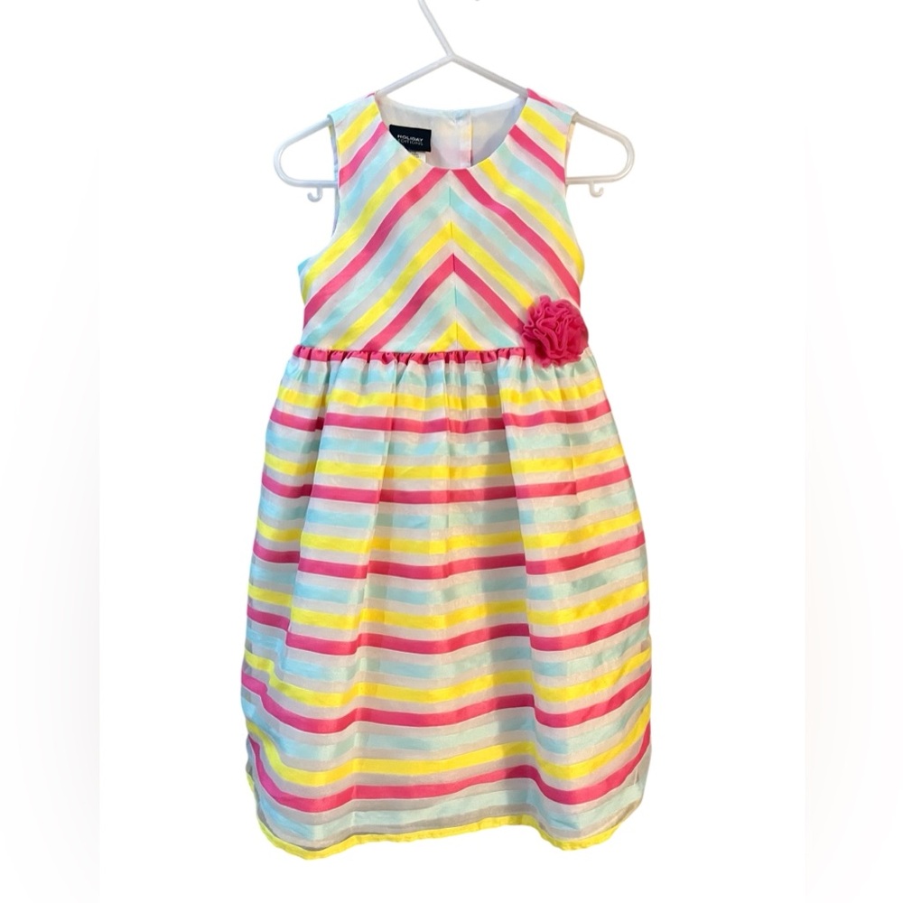 Multicolored Embellished Ruffled Knee-Length Sundress - Picture 2 of 5